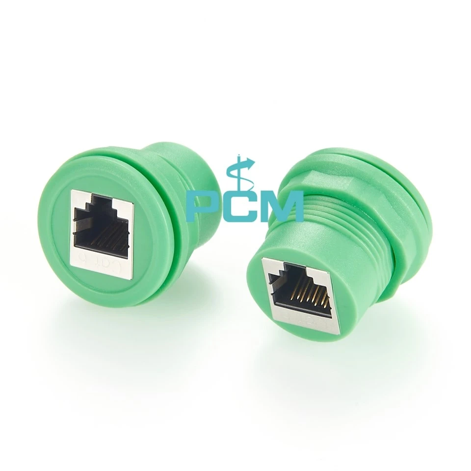 Profinet CAT6 RJ 45 8 P8C nőstény táplálék a kerek panelen tartott csatlakozó hátsó szál telepítése