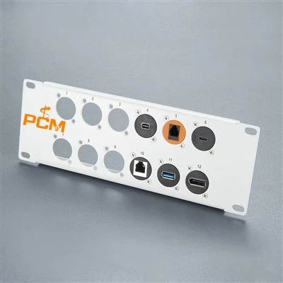 12 Port Patch Panel Rack panel RJ45 USB DP csatlakozókhoz