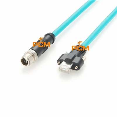 CAT6A GIGE M12 X-CODE TO RJ45 Ethernet kábel