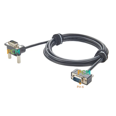 Felfelé hajlított HD15 VGA monitorkábel