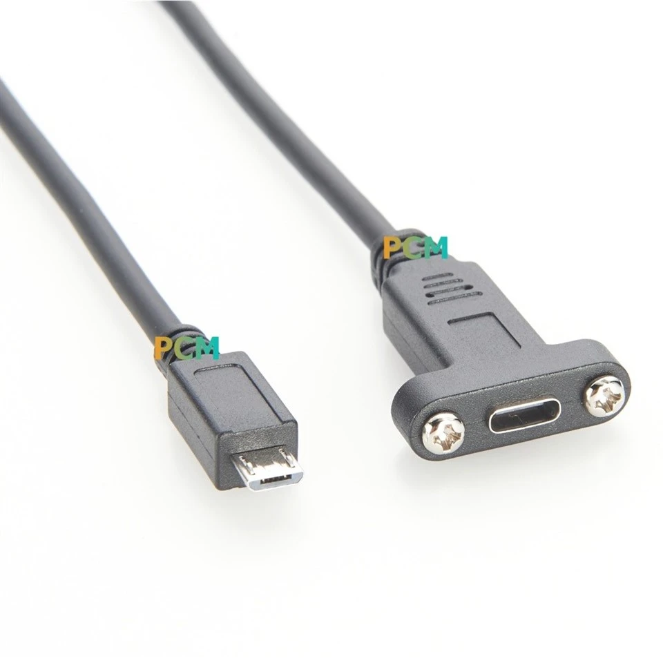 USB 3.1 C To Micro B Screw Panel Mount Cable best