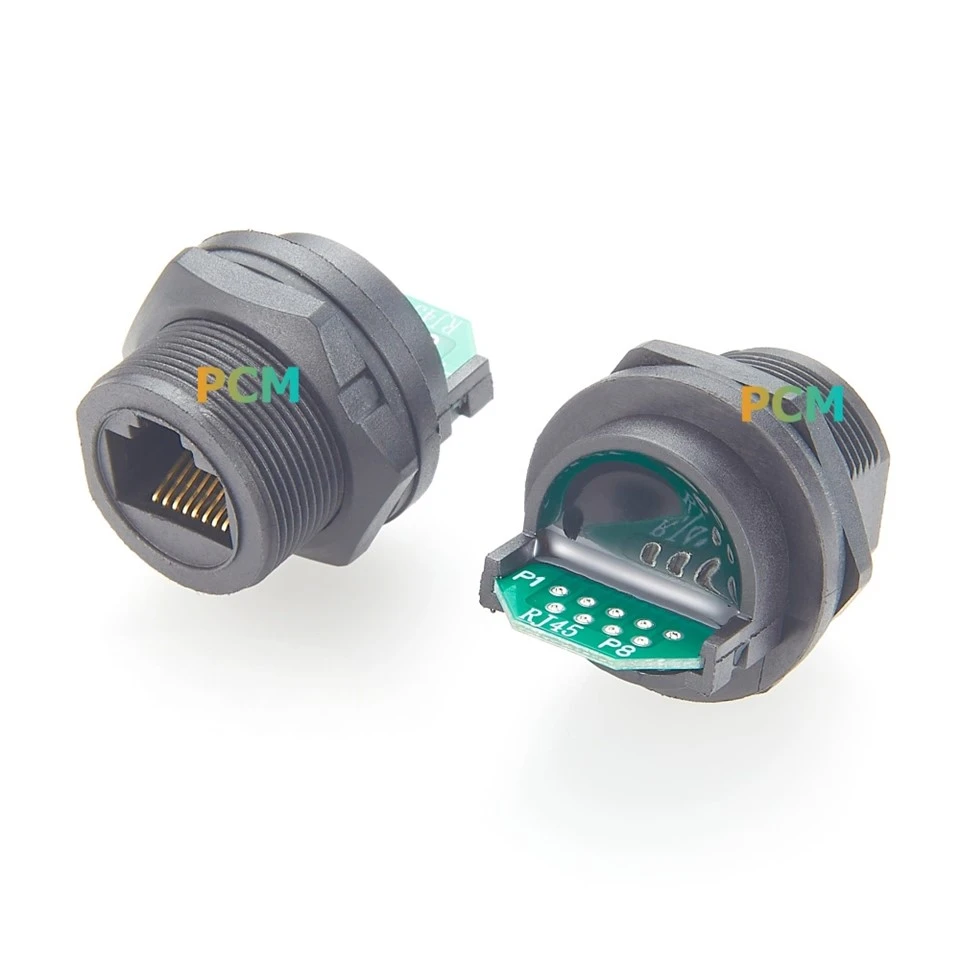 Waterproof RJ45 8P8C Socket Connector With PCB Board